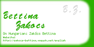 bettina zakocs business card